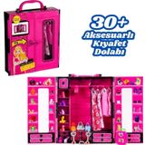 Beauty Aksesuarlı Gardırop - Barbie Dolap - Barbie Giysi Dolabı - Barbie Gardırop - Gardrop
