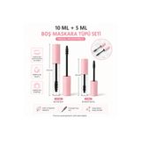 Beauty Box 10 ml + 5 ml Boş Maskara Tüpü Seti Pembe Kapaklı Fırçalı Kirpik Kaş Serumu Dolum Kabı