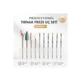 Beauty Box 10'lu Nail Art Törpü Makinesi Uç Seti Kütikül Polisaj Takma Tırnak Üstün Kalite Manikür Pedikür