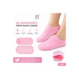 Beauty Box 2 Adet Pembe Renk Ayak Nemlendirici Patik Çorap Tek Beden Full Jel Çorap Ayak Bakım Açık Pembe Spa Gel Socks