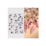 Beauty Box 3 Boyutlu Nail Art Kendinden Yapışkanlı Sticker Tırnak Sanatı Kına Düğün Özel Gün Protez Tırnak