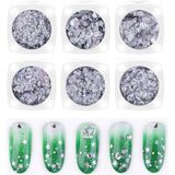 Beauty Box 6'lı Victoria Jel Glitter Set Göz Çevresi Makeup Nail Art Resin Art Kalıcı Oje Protez Tırnak Süsleme