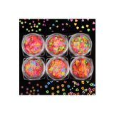 Beauty Box 6'lı Yıldız Kelebek Kalp Çiçek Set Nail Art Kalıcı Oje Protez Tırnak Süsleme Göz Makyajı