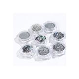 Beauty Box 8'li Glitter Set Makeup Nail Art Resin Art Kalıcı Oje Protez Tırnak Süsleme Göz Makyajı