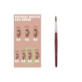 Beauty Box Gerçek Kolinsky Nail Art Fırçası 10# Profesyonel Akrilik Tırnak Fırçası