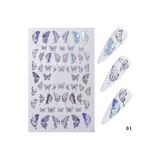 Beauty Box Kelebek Sticker Tırnak Süsleme Kendinden Yapışkanlı Etiket Tırnak Dövmesi 1. Stil