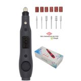 Beauty Box Tırnak Törpü Makinesi Seti Yeni Trend USB'li Üstün Tasarım Nail Drill Nail Art Gri Renk