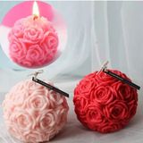 Beauty Box Top Gül Mum Kalıbı Üstün Kalite Yumuşak Pembe Silikon 6cm x 4,2cm