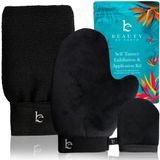 Beauty by Earth Kendinden Bronzlaştırıcı Bronzlaşma Eldiveni Seti - Eksfoliye Edici Eldiven, Yüz ve Vücut Tanner Eldiveni ile Komple Bronzlaşma Eldiveni Mükemmel Sahte Tan için - Kendinden Bronzlaşma Eldiveni