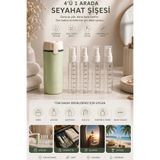 Beauty Collection Seyahat Kiti-4'lü Şampuan Krem Makyaj Diş Macunu Sıvı Sabun Taşıma Kabı Beyaz