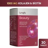 Beauty Hidrolize Kolajen Tip 1 Ve Tip 3, Hidrolize Elastin, Hyaluronik Asit, Biotin, Vitamin C, Çinko, Bakır Takviye Edici Gıda 30 Tablet