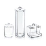 Beauty Insideout Bee Home 3'lü Şeffaf Pleksi Makyaj Organizer Set Hijyenik ve Şık Kullanım Alanı