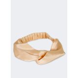 Beauty Pillow İpek Büzgülü Bej Saç Bandı