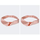 Beauty Pillow Yüzde Yüz İpek Saç Bandı Pembe (2 paketi)