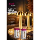 Beauty Vogue 2 ADET Mantar Lamba, 3 kademeli Işık , USB şarjlı, Şarjlı Dokunmatik LED Lamba, Kablosuz Gece Lambası, Mantar model lamba, başucu lambası, dekoratif salon lambası, Otel-Restaurant-Lokanta