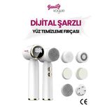 Beauty Vogue 6 İn / 1 - 3 Aşamalı Led Şarjlı Ekranlı Peeling Masaj Cilt Bakım Cihazı Aleti