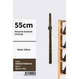 Beauty Vogue Masif Ahşap Mıknatıslı Ayakkabı Çekeceği - 55cm Uzun Kerata (Lüks ve Pratik) - Siyah