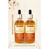 Beauty Voice Saf Keten Tohumu Yağı - Damlalıklı Şişe 100 ml - 2'li Set