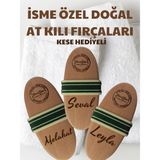 Beautysev %100 Doğal At Kılı Selülit Fırçası 100 gr Canlandırıcı Etkiyle İsim Baskılı Bez Çanta Hediyeli