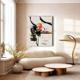 Bebas Yağlı Boya Dokulu Tablo 90X120 Gümüş Çerçeveli