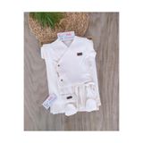bebe kervanı Unisex % 100 Pamuklu Krem 7'li Hastane Çıkışı Battaniyeli 0-3 Aylık Yenidoğan Bebek Hediyesi BBK1218