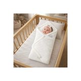 bebe kervanı Unisex Ekru %100 Pamuklu Welsoftlu Triko Ana Kucağı Kundak Battaniye BBK080821