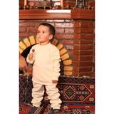 Bebe Manya Üreticiden Tüketiciye 3 Iplik Çocuk Eşofman Kız - Erkek - Bej - Krem Rengi - 5 - 6 Yaş
