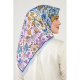 Bebe Mavisi Mine Çiçeği Trend Twill Eşarp