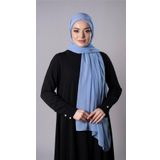 Bebe Mavisi Pratik Hazır Geçmeli Şal Şifon Kumaş Hijab Bone 3009_11