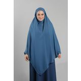 Bebe Mavisi Pratik Hazır Geçmeli Tesettür Eşarp Krep Bağcıklı Sufle Hijab 2313_11
