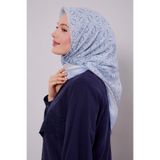 Bebe Mavisi Puzzle Desen Soft Eşarp