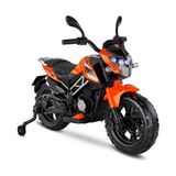 Bebeck Babyhope 447 12 V Motocross Cross Akülü Motor Tek Kişilik Turuncu Renkli Güçlü Eğlence Aracı