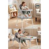 Bebeck Çalışma Masalı Tabureli Pedli 3in1 Mama Sandalyesi (METAL AYAKLI)