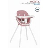 Bebeck Monty Mama Sandalyesi 3 Kademeli Tabla Kaymaz Tabanlı Geniş Oturma Alanlı 6ay-9Yaş Minderli