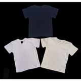 Bebedino Basic Düz Bisiklet Yaka Kısa Kollu Likralı Badi Sweat T-Shirt (3 Lü Paket Krem-Lacivert-Beyaz) - 9 Yaş - Beyaz - Krem - Lacivert