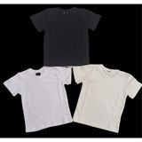 Bebedino Basic Düz Bisiklet Yaka Kısa Kollu Likralı Badi Sweat T-Shirt (3 Lü Paket Krem-Siyah-Beyaz) - 3 Yaş - Beyaz - Krem - Siyah