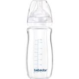 Bebedor 51301 260 ml Şeffaf Cam 3+ Ay Damaklı Biberon Seti