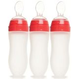 Bebedor 7509 3x120 ml Silikon Kaşıklı Şeffaf +6 Ay Biberon