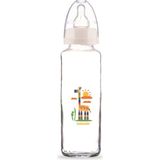 Bebedor Desenli Cam Biberon 250ML (KOD:31302) - Desen/zürafa - 250 ml - Mavi
