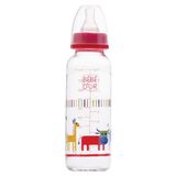Bebedor Desenli Cam Biberon 3+Ay 250 ml. Kırmızı