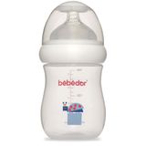 Bebedor Desenli Geniş Ağızlı PP Biberon 180ml, Mavi