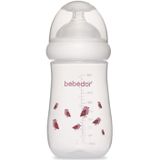 Bebedor Desenli Geniş Ağızlı PP Biberon 260ml, Mor