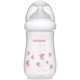Bebedor Desenli Geniş Ağızlı PP Biberon 260ml, Pembe
