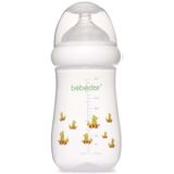 Bebedor Desenli Geniş Ağızlı PP Biberon 260ml, Sarı
