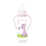 Bebedor Desenli Kulplu Kolay Kavrama 3+Ay 250 ml Pembe Desenli Biberon