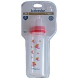 Bebedor Desenli PP Biberon 250ml, Pembe-Mor