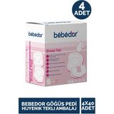 Bebedor Göğüs Pedi Hijyenik Tekli Ambalaj 40'lı 4 Adet - Standart