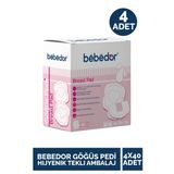 Bebedor Göğüs Pedi Hijyenik Tekli Ambalaj 40'Lı 4 Adet