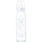 Bebedor Isıya Dayanıklı Cam Biberon 250ml, Beyaz