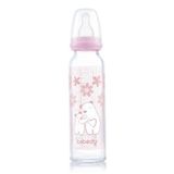 Bebedor Pembe 250 ml Isıya Dayanıklı Cam Bİberon